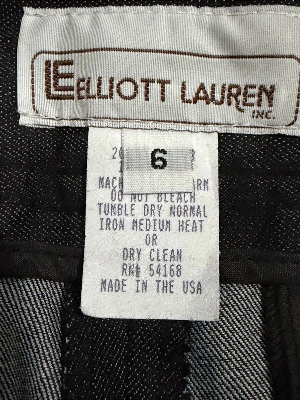 Elliott Lauren Double Button Semi Cropped Flat Front Steel Pants Size 6